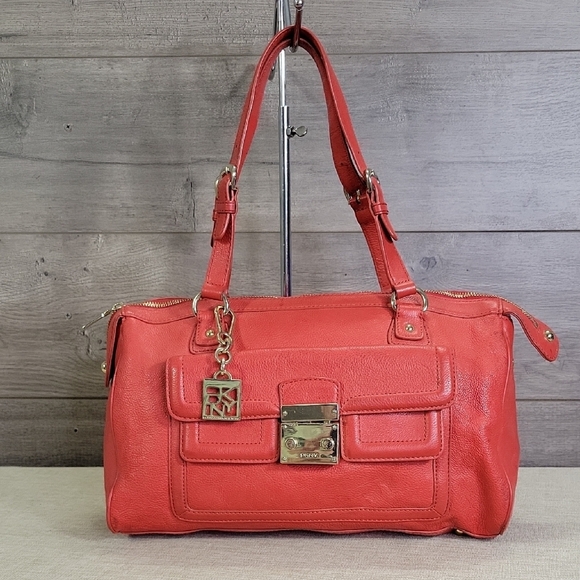 Donna Karan Handbags - DKNY Red/Orange Leather Handbag
